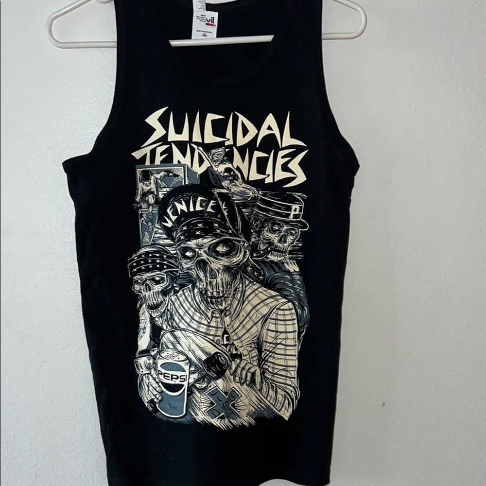 Tultex Black Graphic Tank Top
